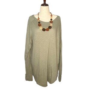 Free People We The Free Womens Long Sleeve Olive Tunic Top Size L
